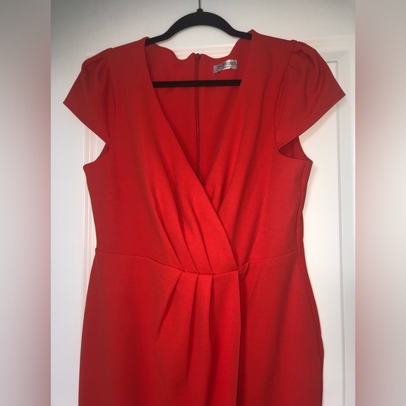 City Goddess Capped Sleeve Orange Dress (NEW) - SIZE: M-L - Picture 2 of 3